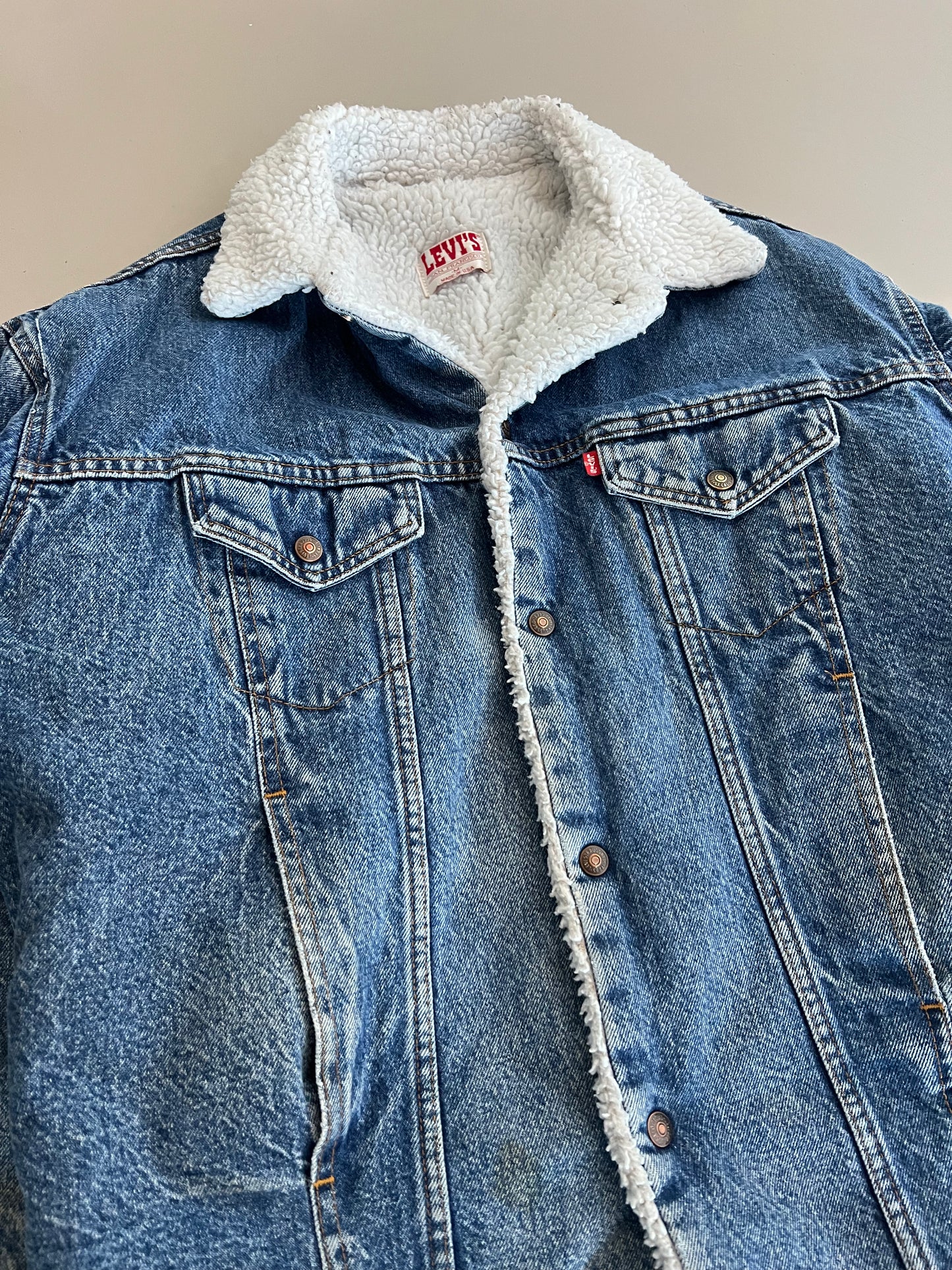 Medium 80s Levi's Sherpa Lined Denim Jacket
