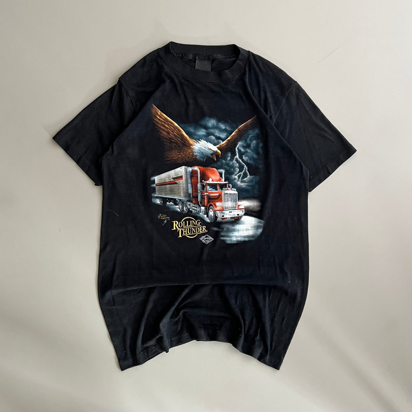 Large 1987 Rolling Thunder Truck T-shirt