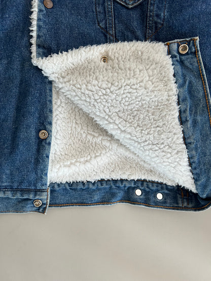 Medium 90s GAP Sherpa Lined Denim Jacket