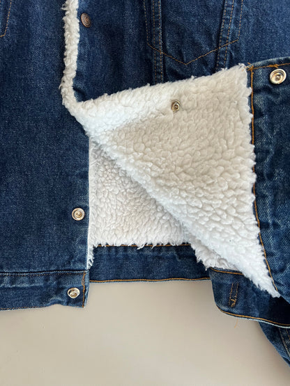 Large 80s Levi's Denim Sherpa Jacket