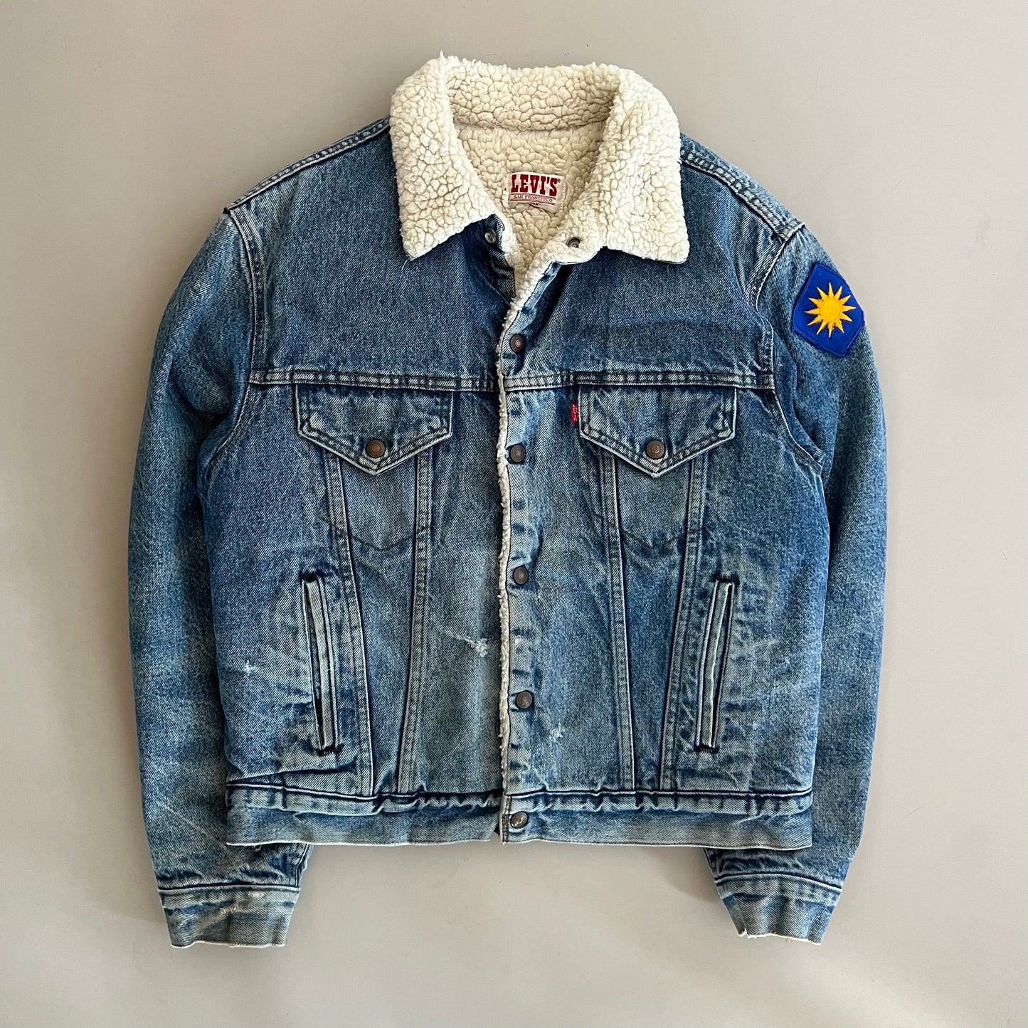 Large 80s Levis Sherpa Lined Denim Jacket