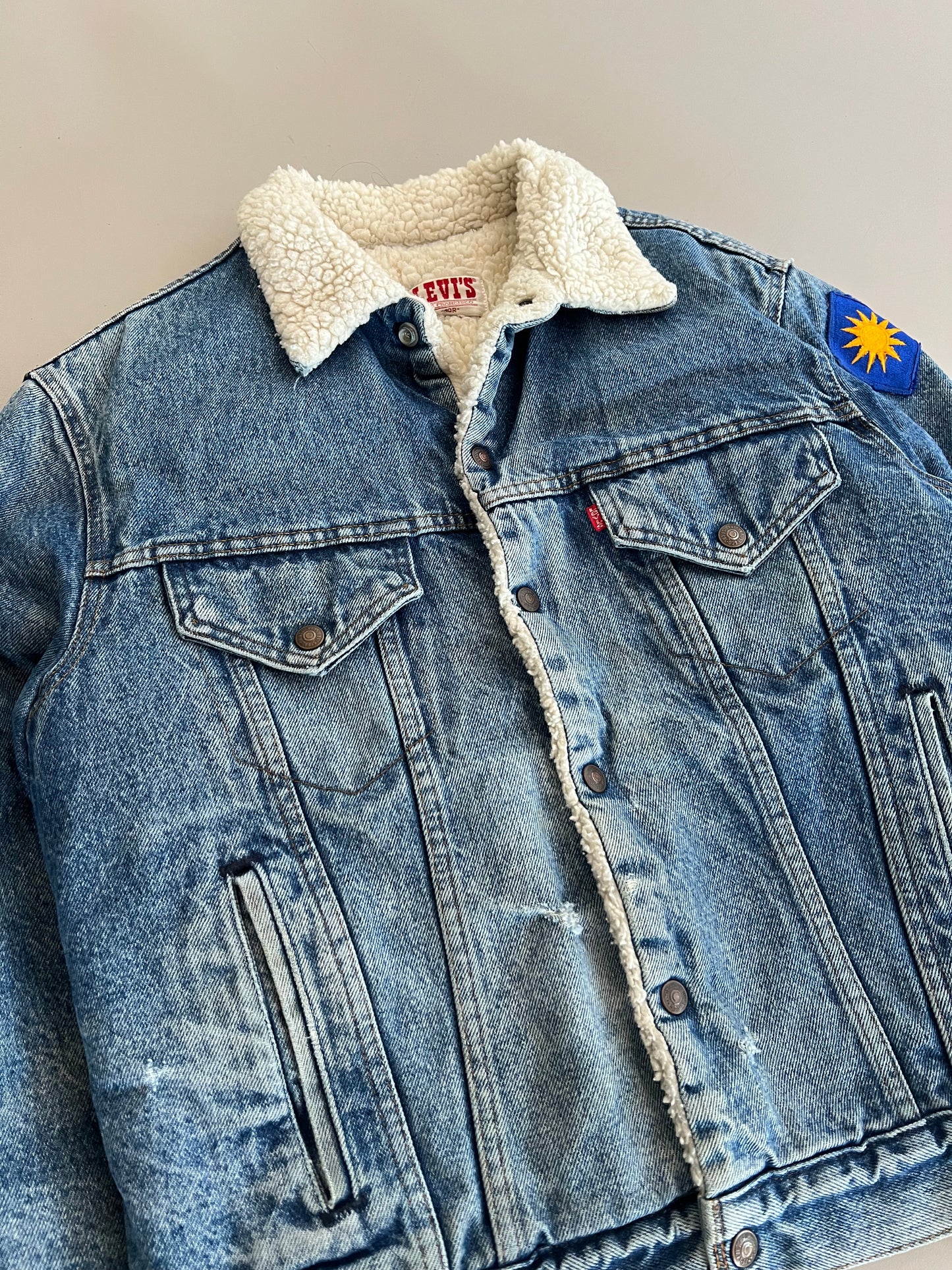 Large 80s Levis Sherpa Lined Denim Jacket