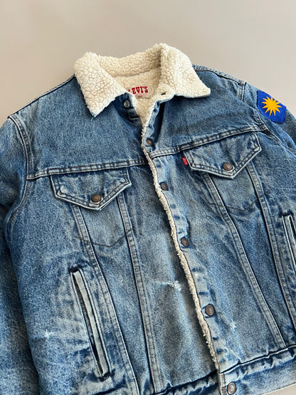 Large 80s Levis Sherpa Lined Denim Jacket