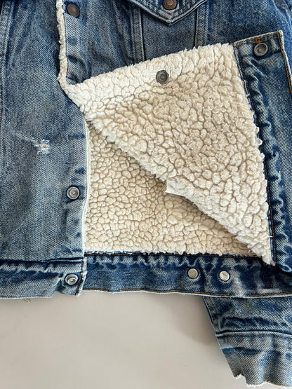 Large 80s Levis Sherpa Lined Denim Jacket