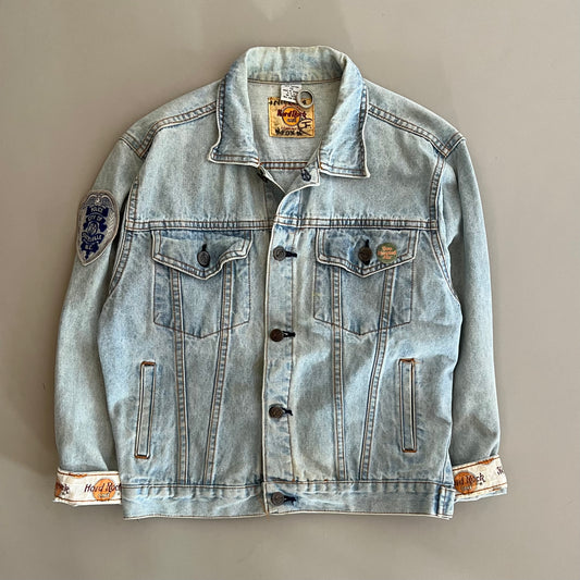 Small 90s Hard Rock Customied Denim Jacket
