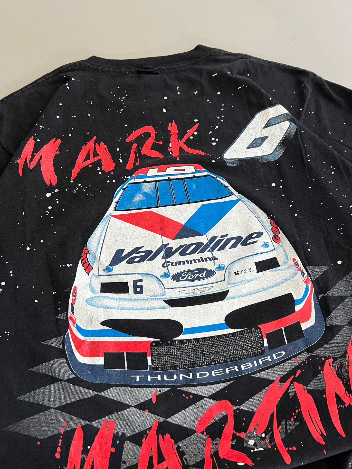 2XL 90s Mark Martin Splatter AOP T-shirt