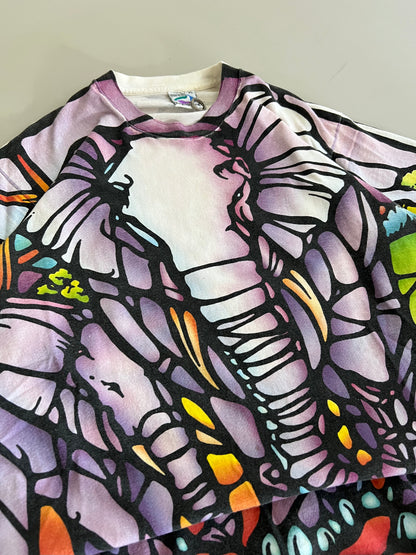 XL 1993 Liquid Blue Stained Glass AOP T-shirt