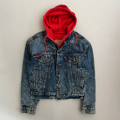 Small 1980s Levi's Hoodie Lined Denim Jacket