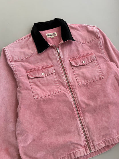XL Pink Stussy Quality Workwear Jacket