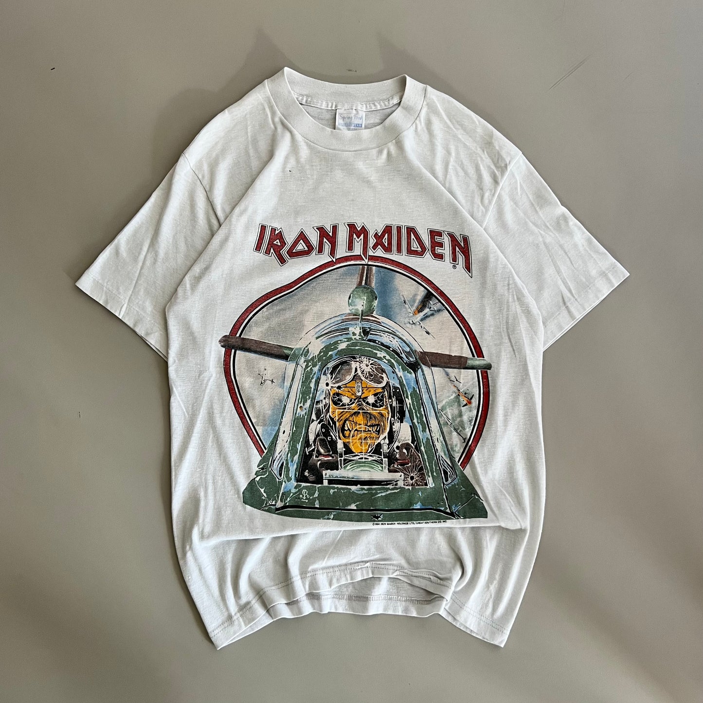 Large 1984 Iron Maiden Aces High T-shirt