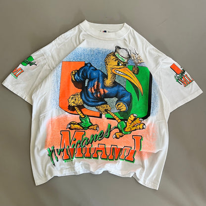 XXL 90s Miami University AOP T-shirt