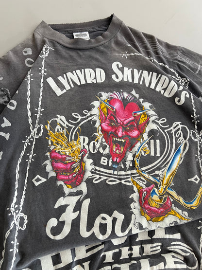 Large 90s Lynyrd Skynyrd Jack Daniels AOP T-shirt