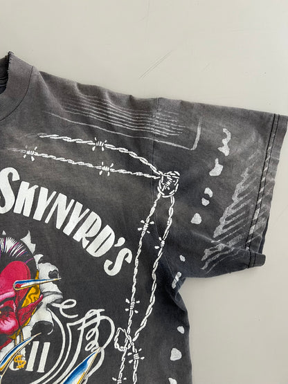 Large 90s Lynyrd Skynyrd Jack Daniels AOP T-shirt