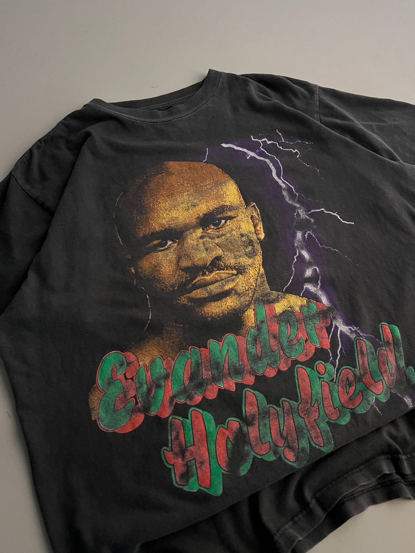 Large 90s Evander Holyfield Giant Killer Rap T-shirt