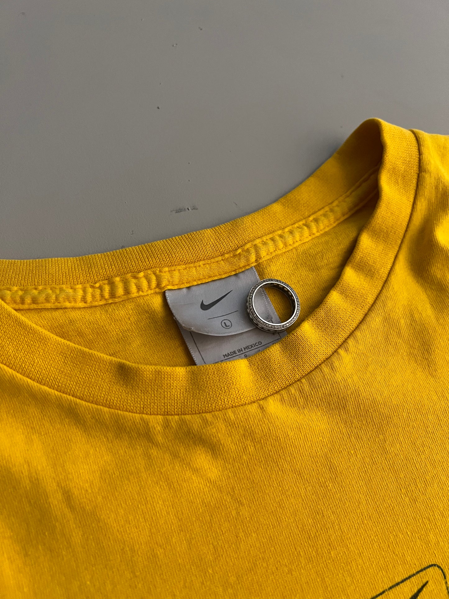 Large 2000s Nike Yellow Flame T-shirt