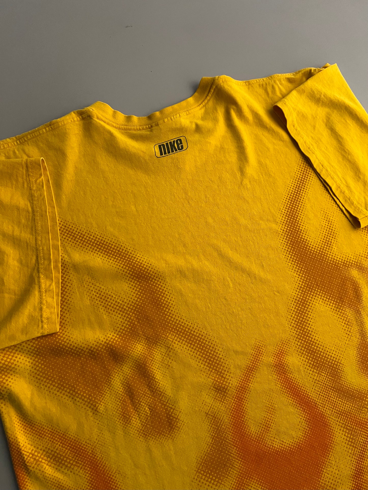 Large 2000s Nike Yellow Flame T-shirt