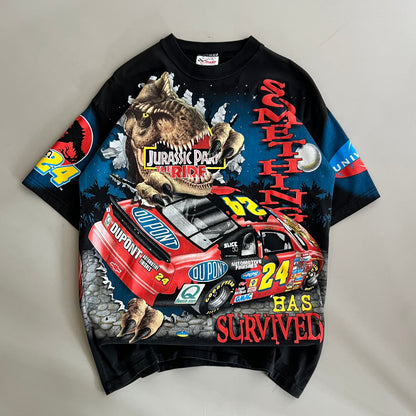 Large 1997 Jeff Gordon Jurassic Park AOP T-Shirt