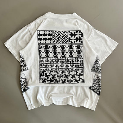 XL 1990 MC Escher AOP Art T-shirt