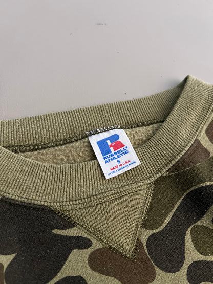 Small 80s Russel Athletics Camo Blank Sweatshirt