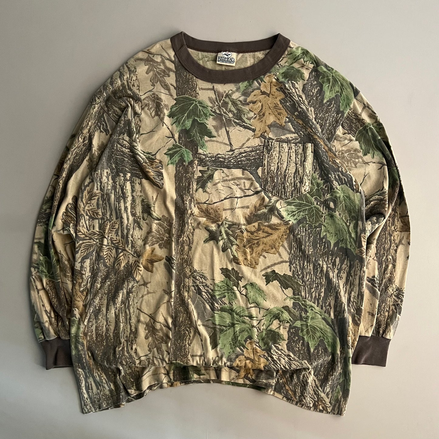 2XL 90s Camo Blank Long Sleeve Shirt