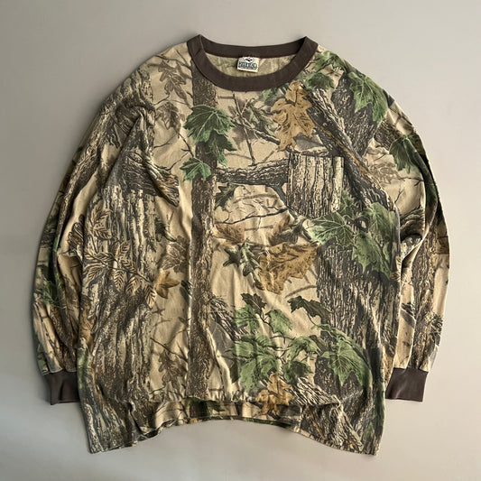 2XL 90s Camo Blank Long Sleeve Shirt