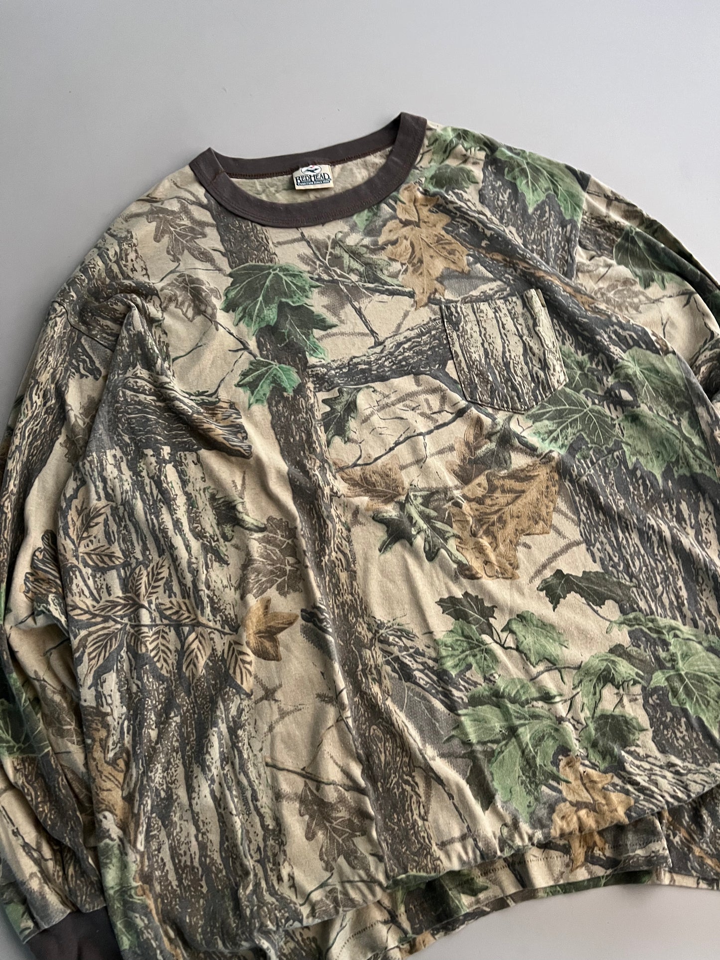 2XL 90s Camo Blank Long Sleeve Shirt