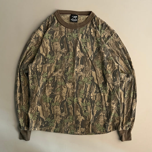 Large 90s Camo Blank Long Sleeve Shirt