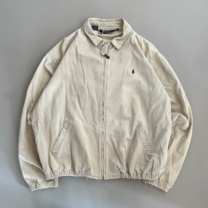 XL 90s Tan Distressed Polo Ralph Lauren Harrington Jacket
