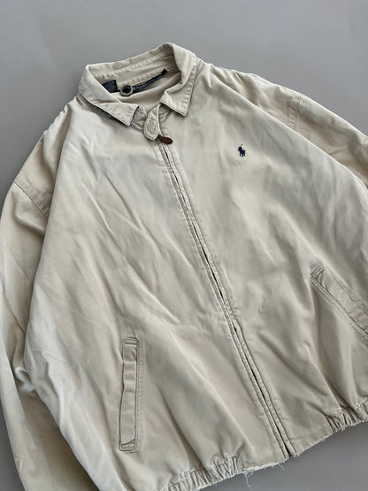 XL 90s Tan Distressed Polo Ralph Lauren Harrington Jacket