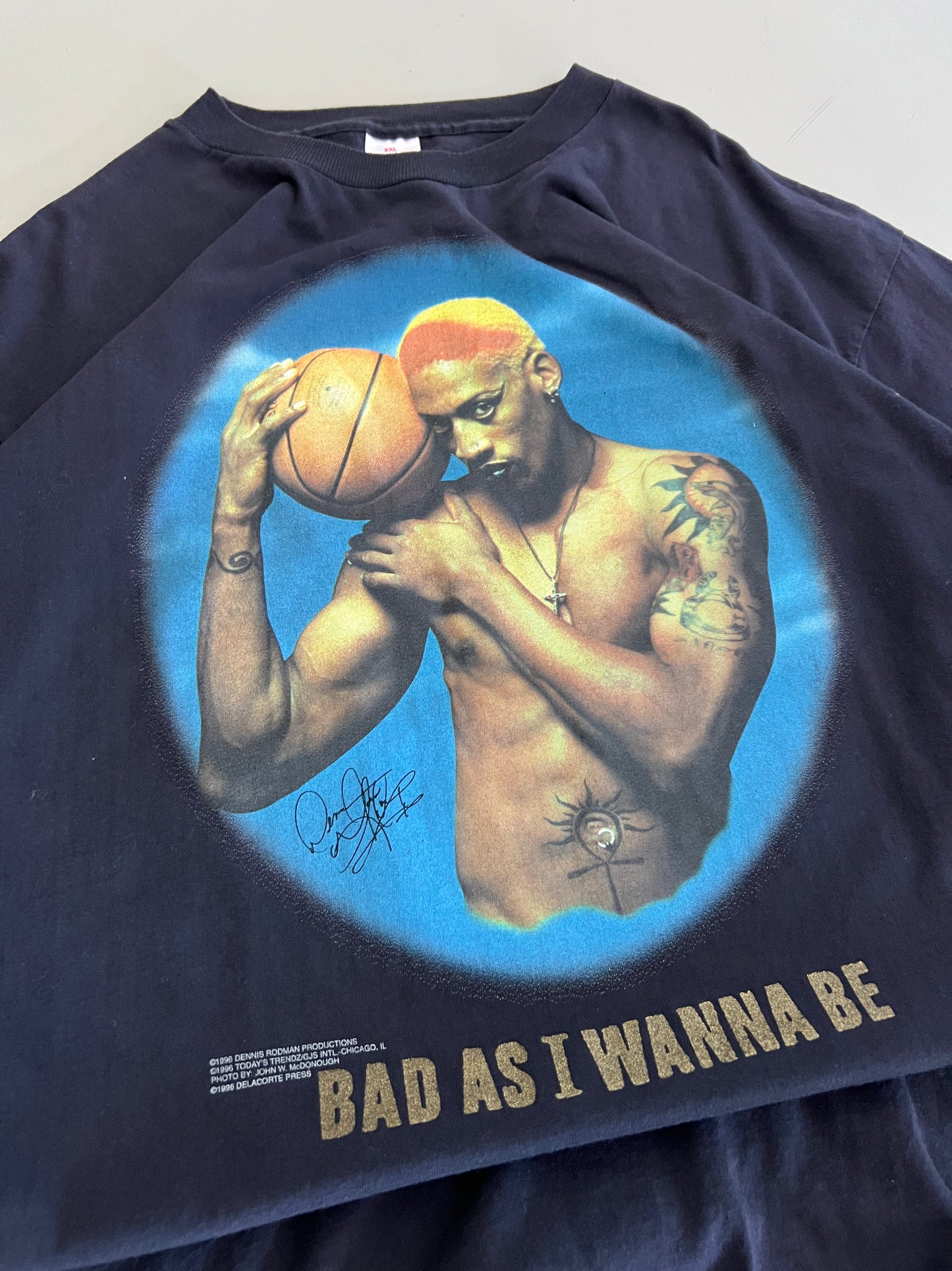2XL 1996 Dennis Rodman Bad As I Wanna Be T-shirt