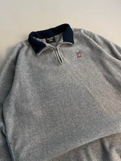 Large Polo Jeans Co. Fleece Quarter Zip