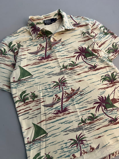 Medium 90s Polo Ralph Lauren Tropical Collared Shirt