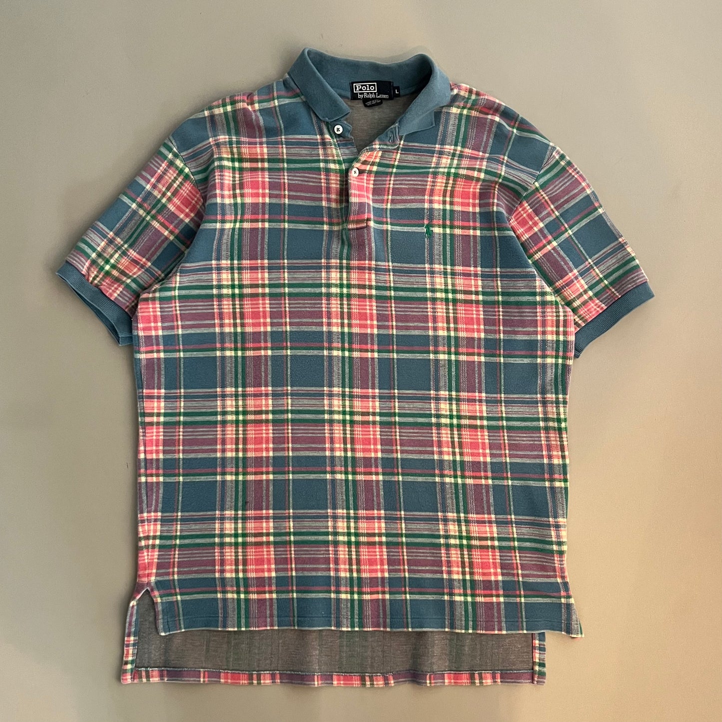 Large 90s Polo Ralph Lauren Pastel Collared Shirt