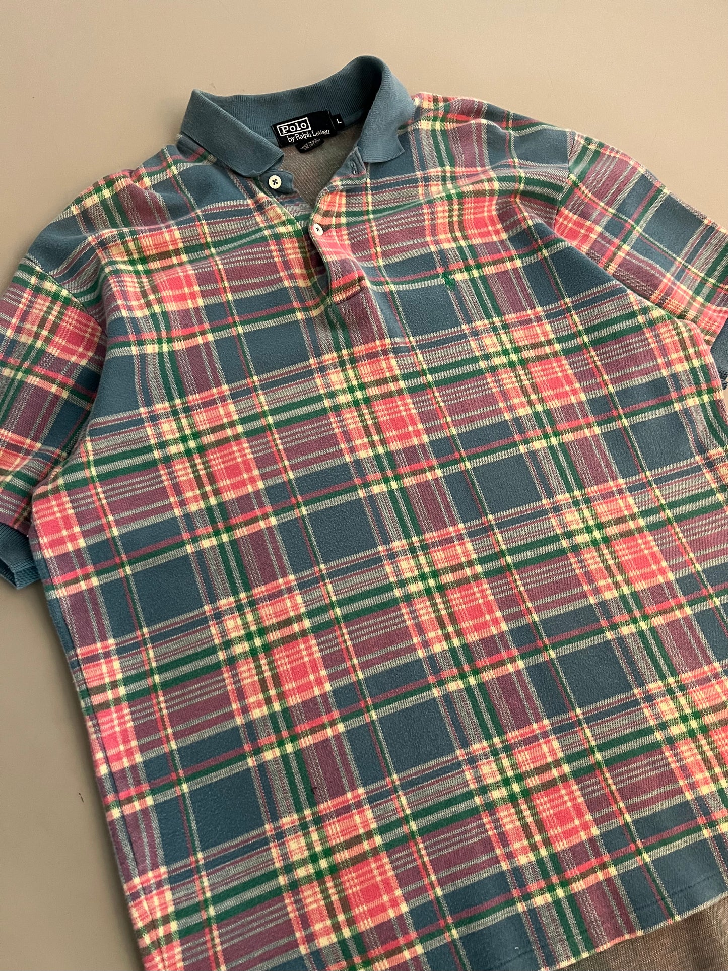 Large 90s Polo Ralph Lauren Pastel Collared Shirt
