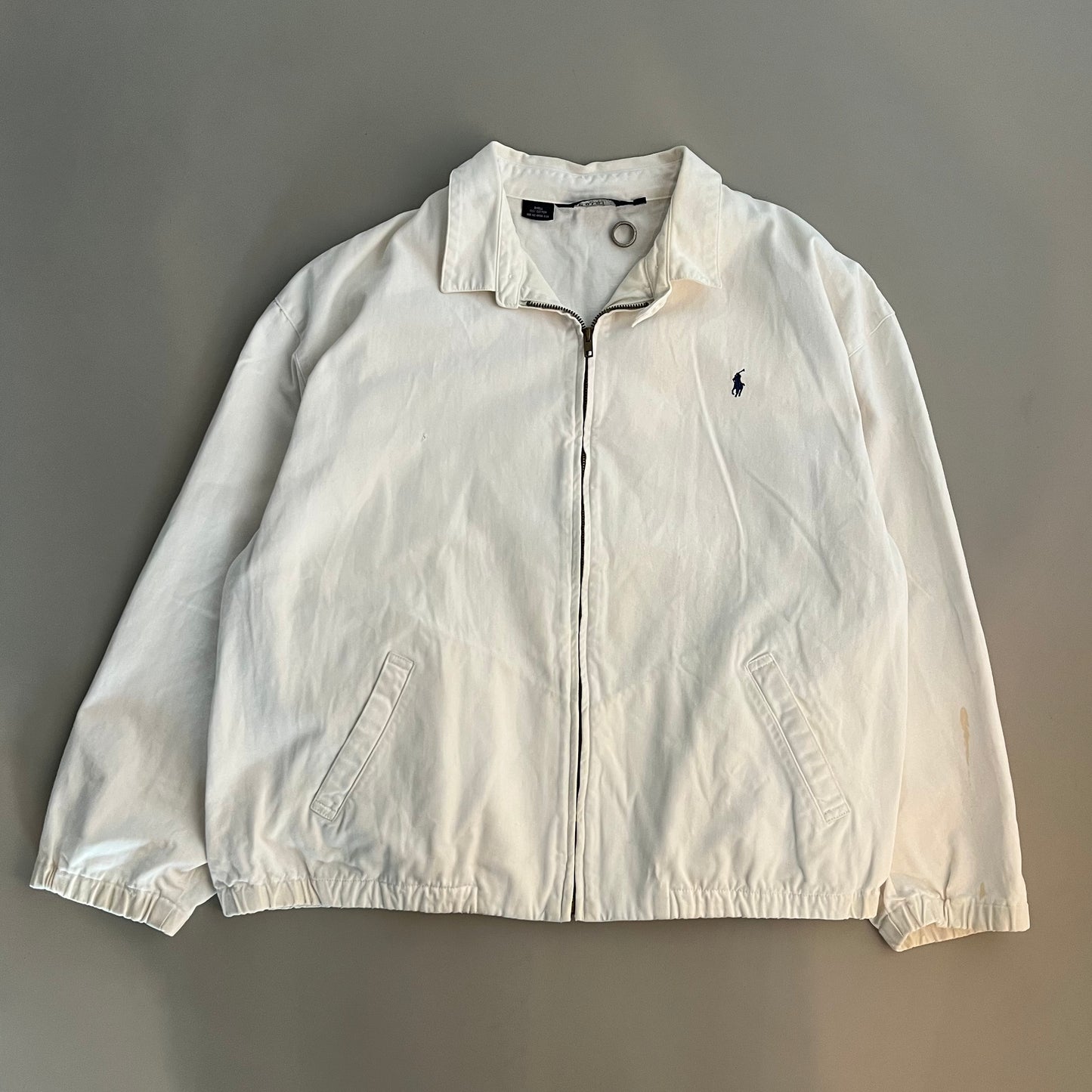 2XL 90s White Polo Ralph Lauren Work Jacket