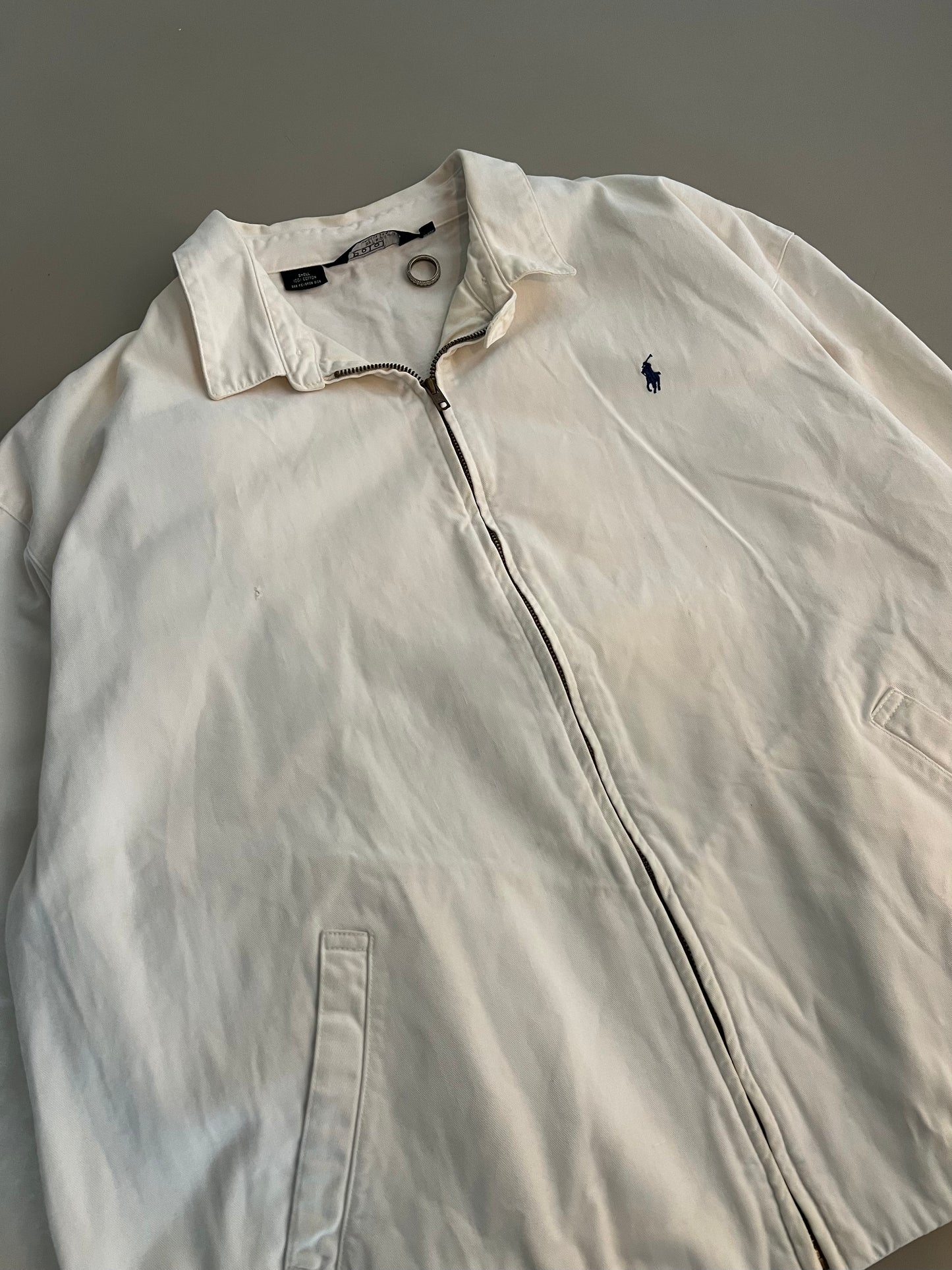 2XL 90s White Polo Ralph Lauren Work Jacket