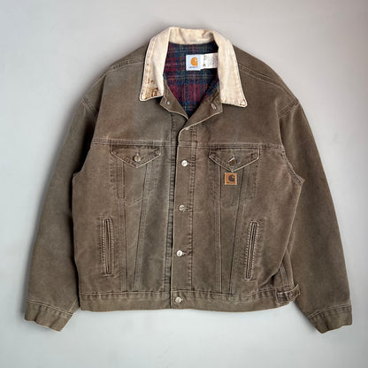 XL 90s Chocolate Carhartt Trucker Jacket