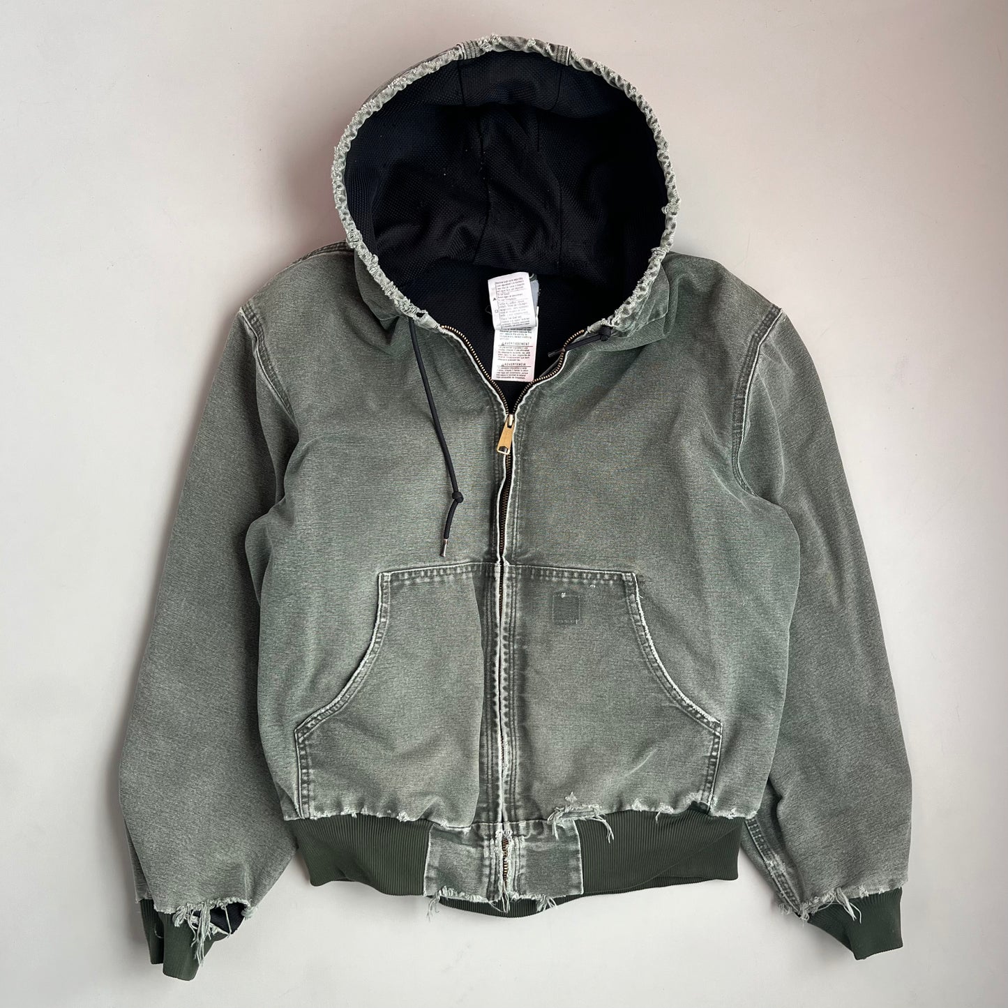 Large Olive Green Distressed Carhartt Jacket