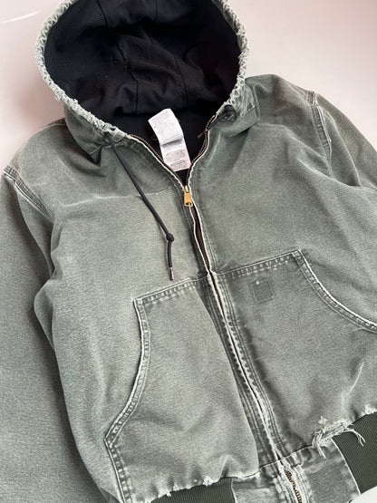 Large Olive Green Distressed Carhartt Jacket