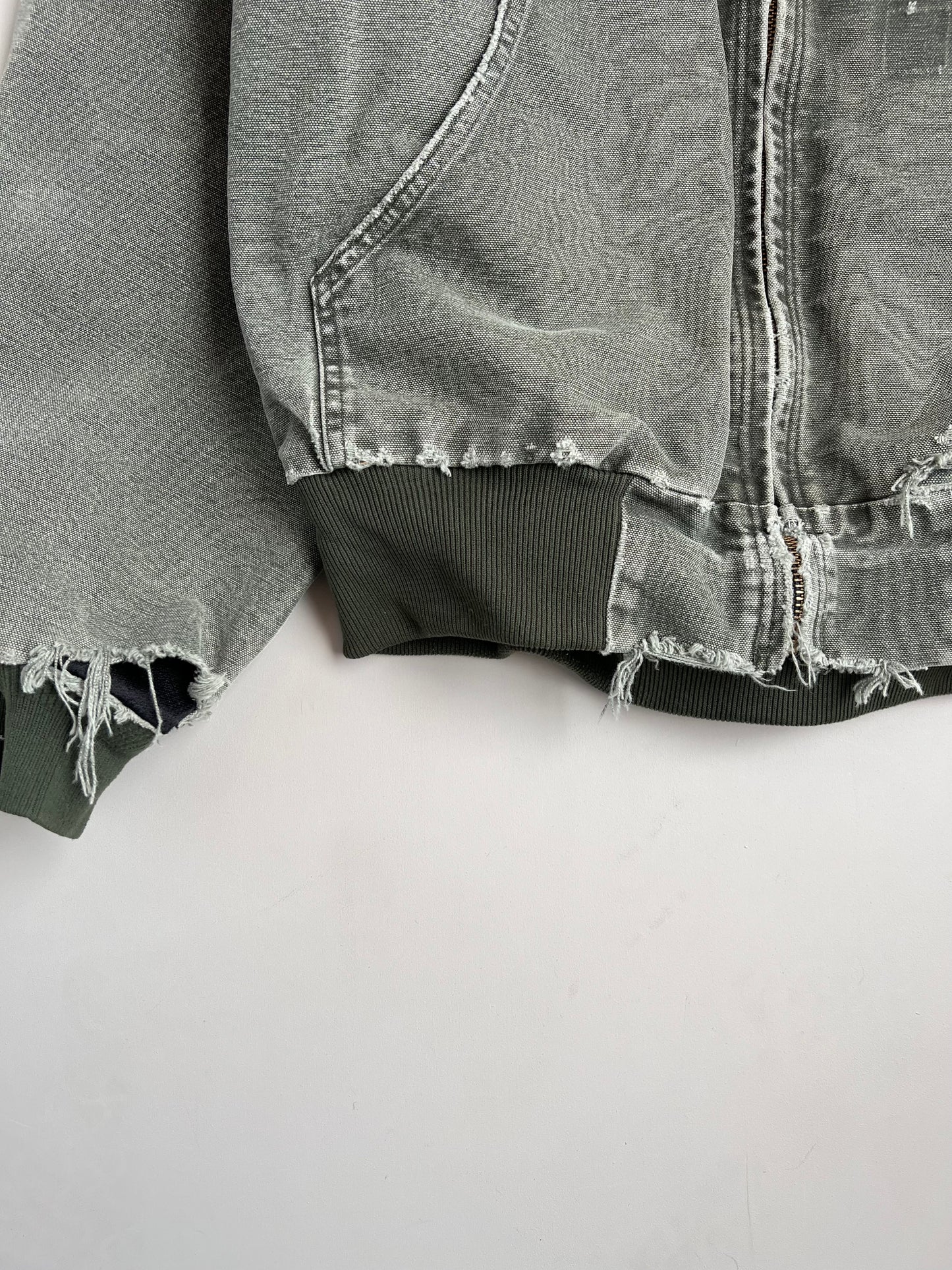 Large Olive Green Distressed Carhartt Jacket