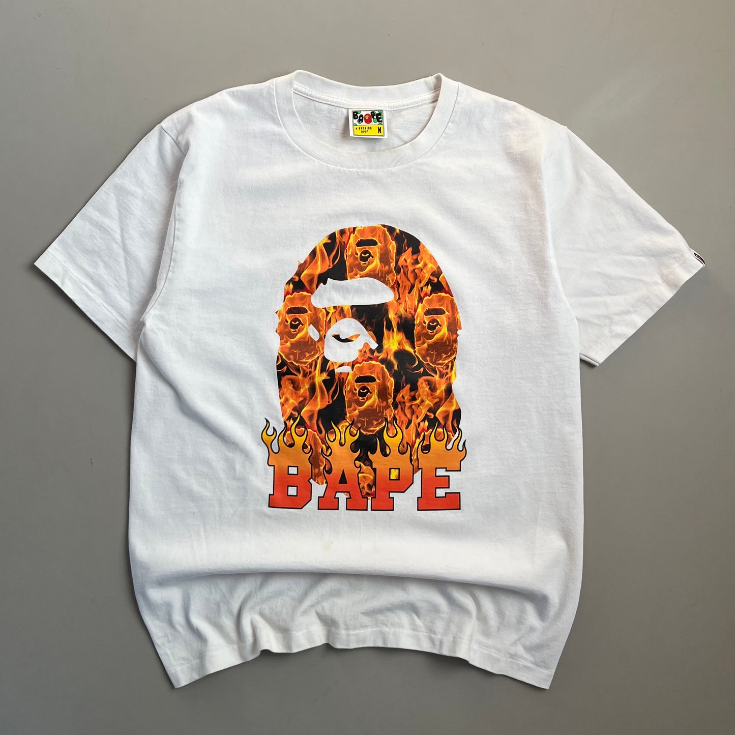 Medium Bape Head Flame T-shirt