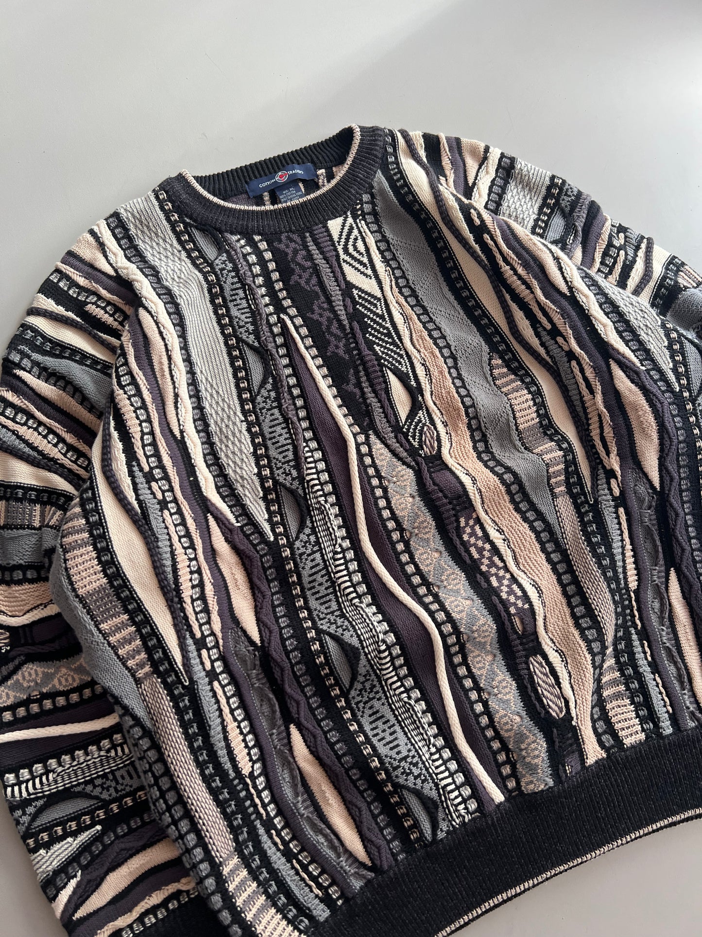 XL 90s Cotton Traders Textured Sweatshirt