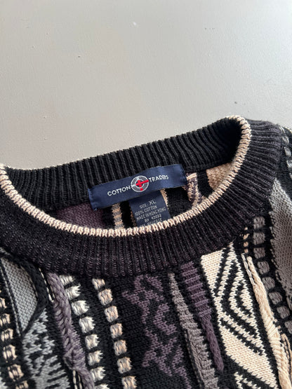 XL 90s Cotton Traders Textured Sweatshirt