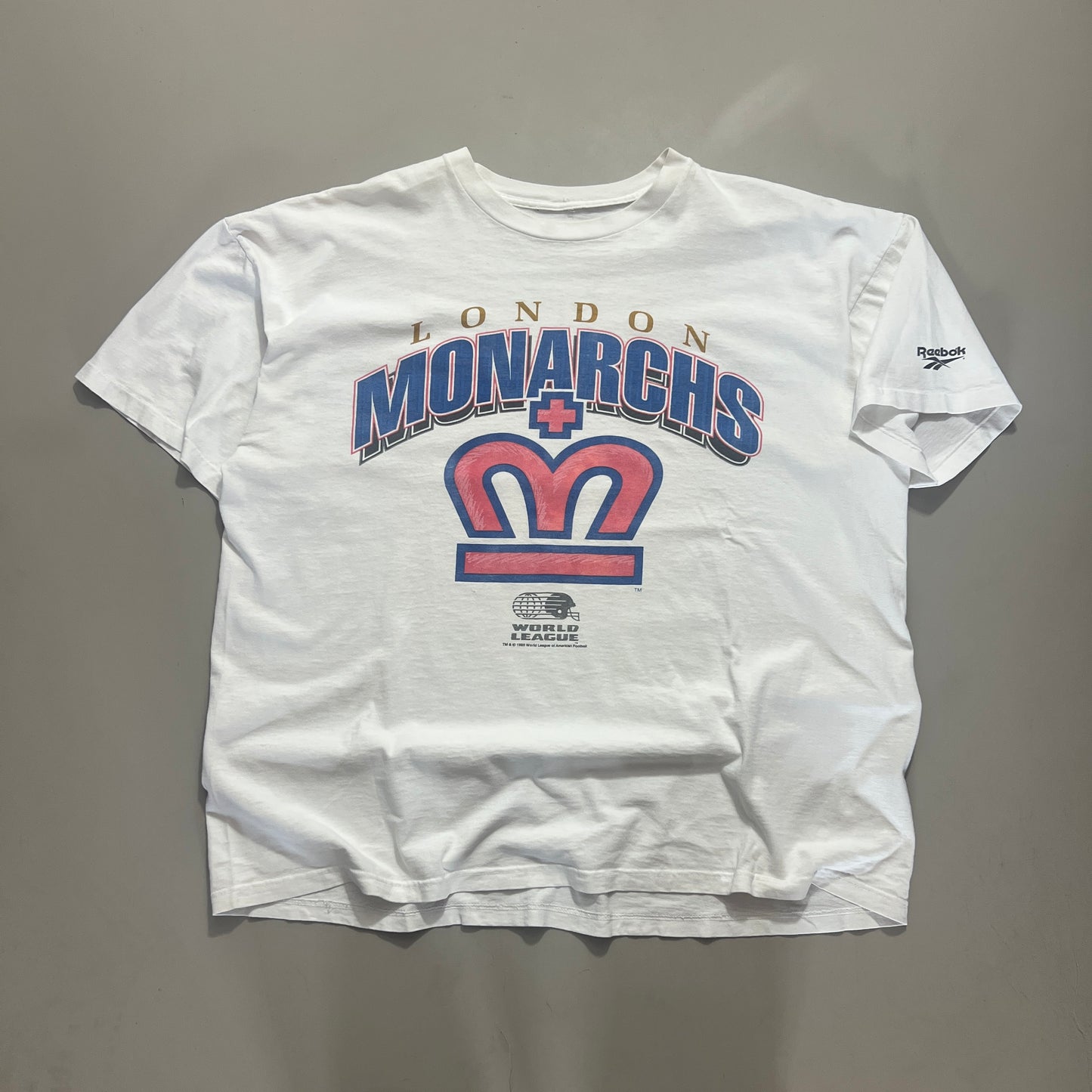 XXL 1995 London Monarchs World Football T-shirt