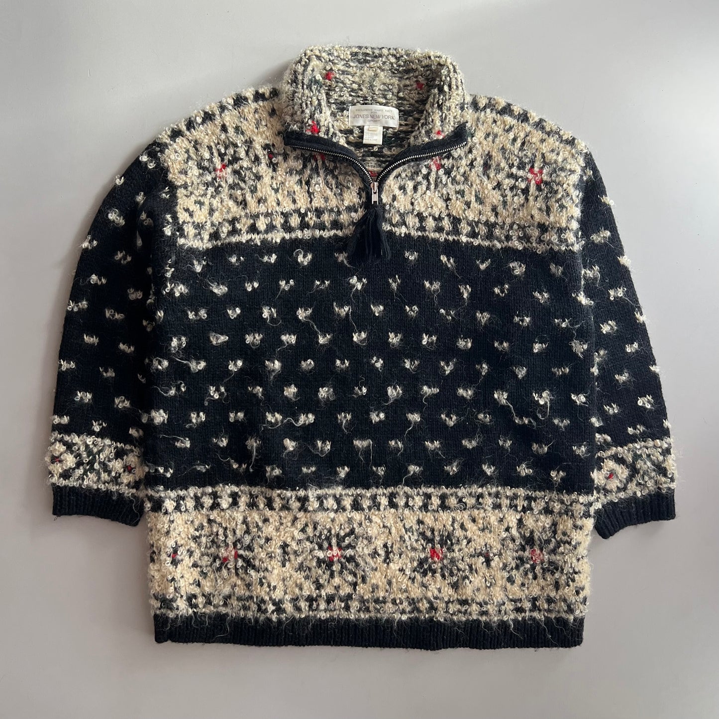 Medium Jones New York Quarter Zip Sweater