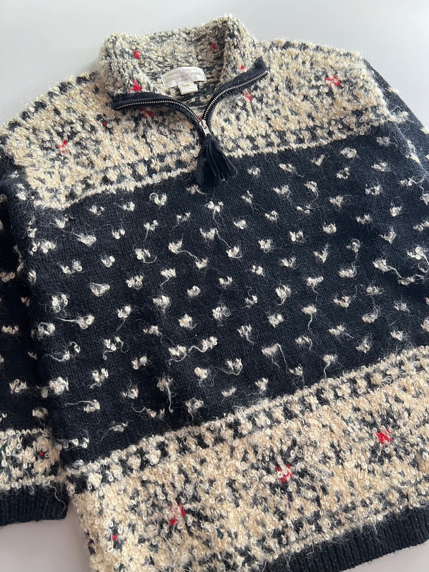 Medium Jones New York Quarter Zip Sweater