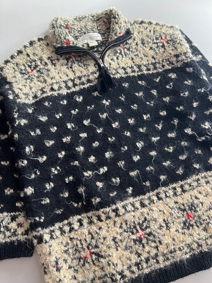 Medium Jones New York Quarter Zip Sweater