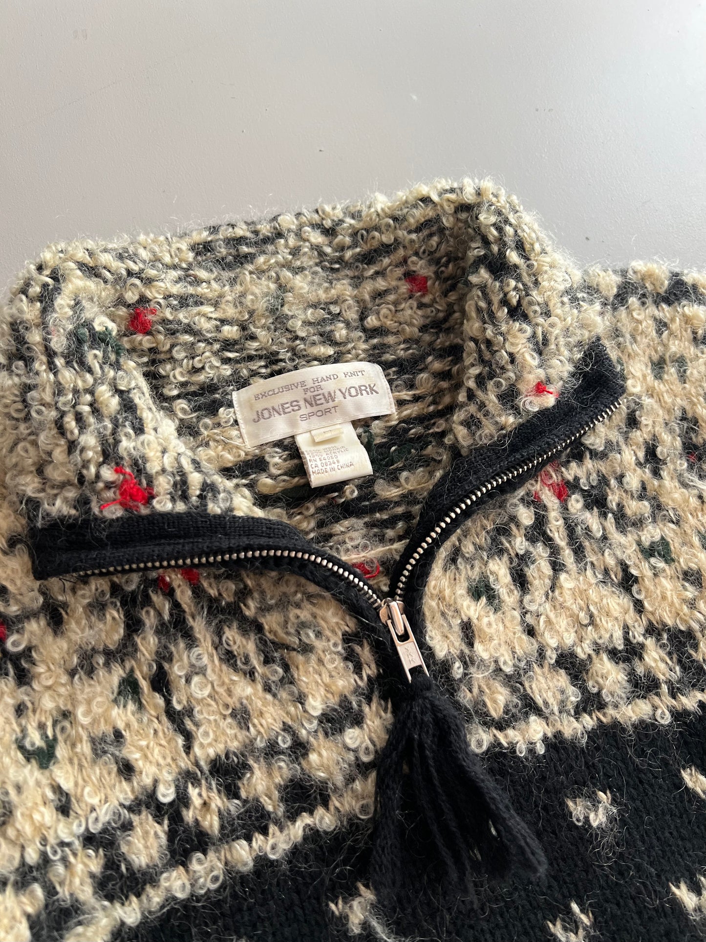 Medium Jones New York Quarter Zip Sweater