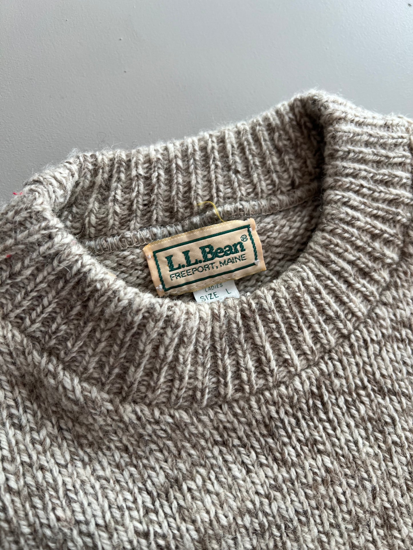 Womens Large 80s L.L. Bean Wool Sweater