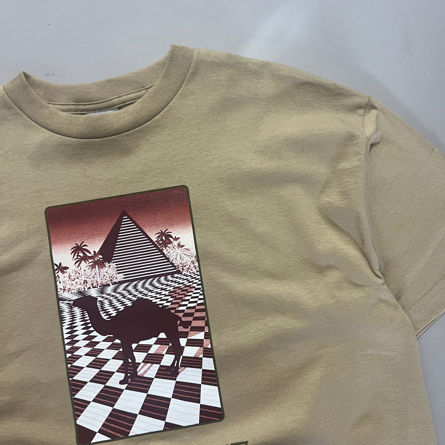 XL Camel Tobacco Pyramids T-shirt